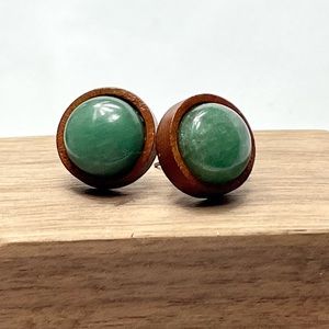 Aventurine Wooden Studs